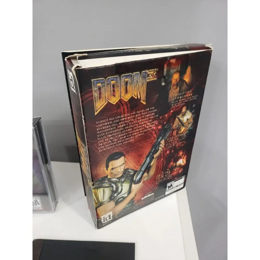 DOOM‎ 3 Box Version PC Game 3 Disc PC CD-ROM 2004 OPEN BOX